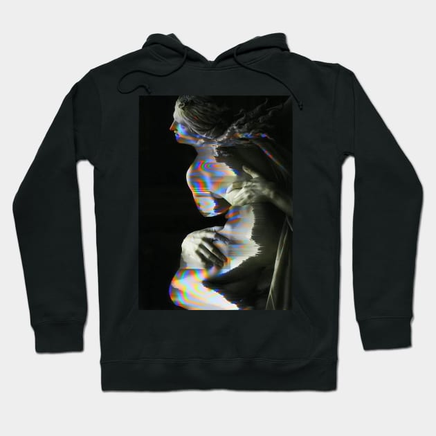 Vaporwave greek glitch statue Hoodie by isarol